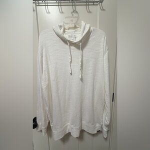 Faherty White Lightweight Hooded Long-Sleeve Shirt